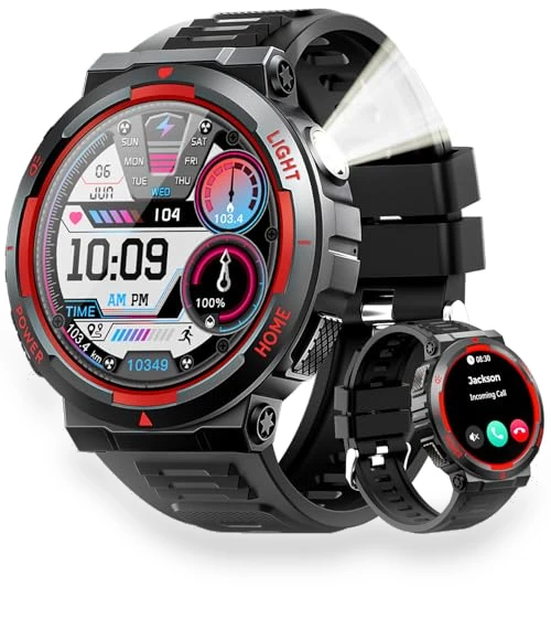 Military Smart Watch with LED Flashlight — Smartwatches, Foxhawk