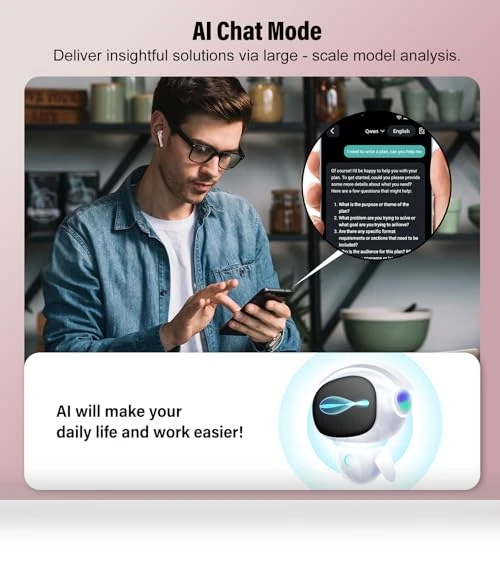 Real Time Translation Earbuds — In-Ear Headphones, SKIUDCT
