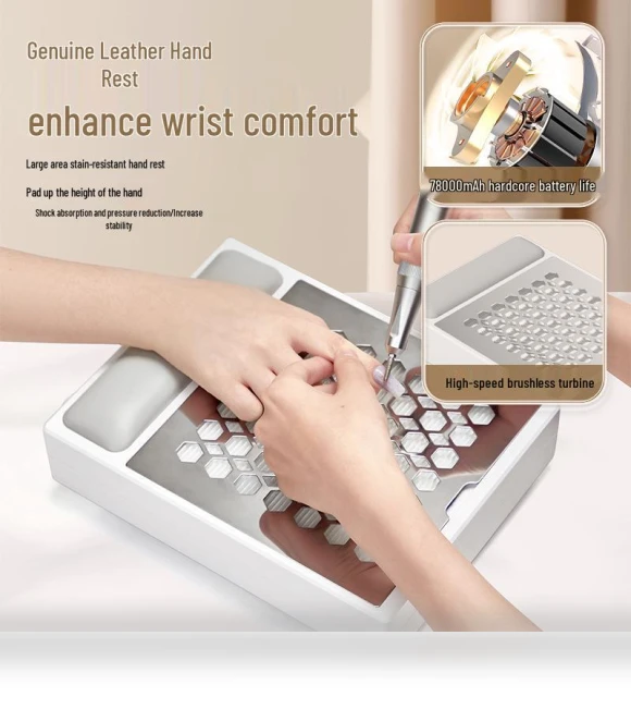 Silent Turbine Nail Dust Collector with High Suction and Hand Rest — Curing Lamps, The Million