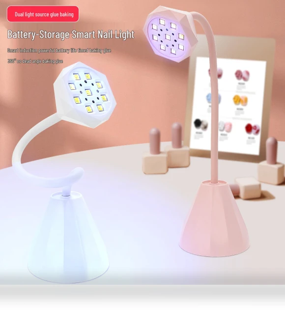 Tabletop UV Nail Lamp with Smart Sensor & Quick-Drying Rechargeable Lotus Light — Curing Lamps, The Million