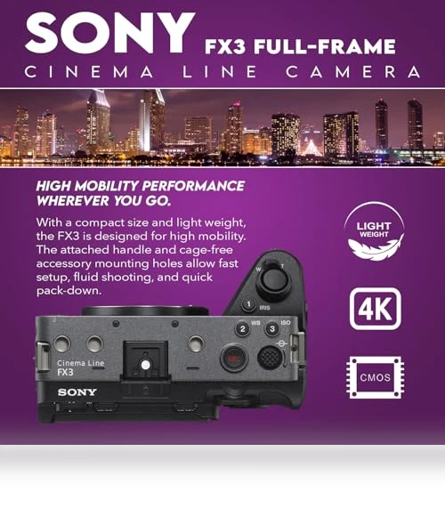 Full-Frame Cinema Line Camera Bundle — Camcorder, Sony