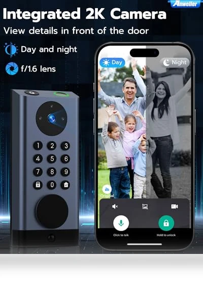 Smart Door Lock with Camera — Smart Home Security, Anweller