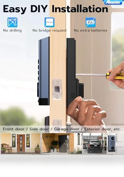 Smart Door Lock with Camera — Smart Home Security, Anweller