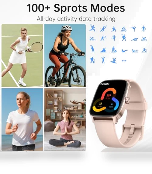 Smart Watch with Bluetooth Call & AI Voice — Smartwatches, KIBFLE