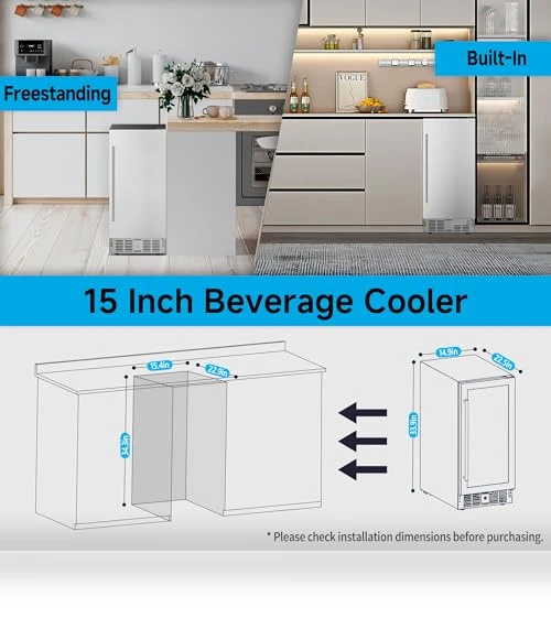 Undercounter Beverage Refrigerator — Drink Coolers, Feelfunn