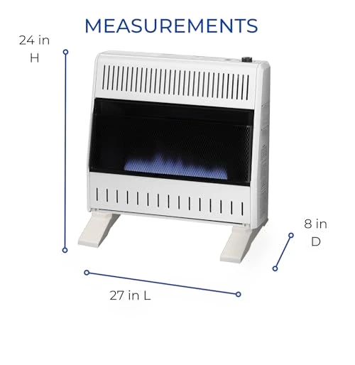 Ventless Propane Gas Blue Flame Space Heater with Thermostat Control — Portable Heating Solutions, ProCom