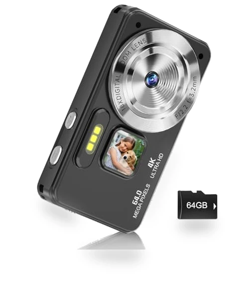 Autofocus 4K 64MP Point and Shoot Digital Camera — Compact Digital Cameras, MINIBEAR
