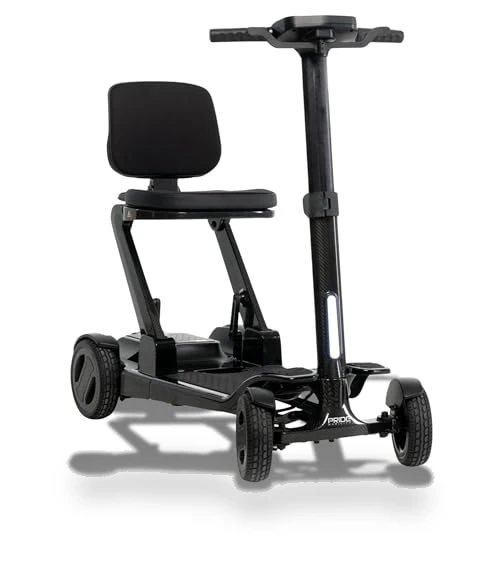 Carbon 4-Wheel Folding Travel Mobility Scooter — Mobility Scooters, Pride Mobility