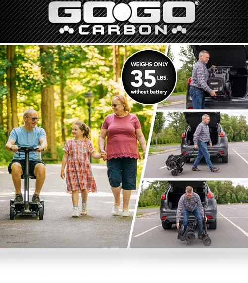 Carbon 4-Wheel Folding Travel Mobility Scooter — Mobility Scooters, Pride Mobility