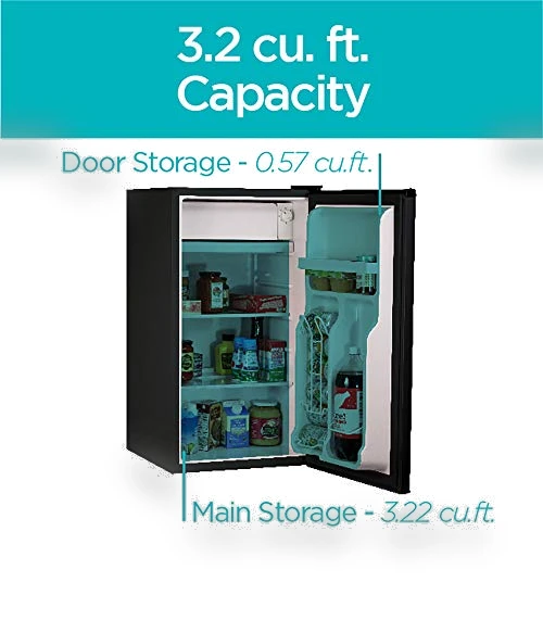 Compact Refrigerator Energy Star Single Door Mini Fridge with Freezer — Mini Fridges, BLACK+DECKER