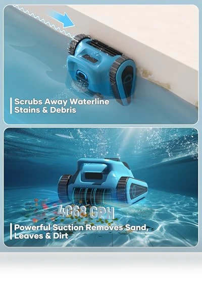 Cordless Pool Vacuum Robot — Automated Pool Maintenance, HISION