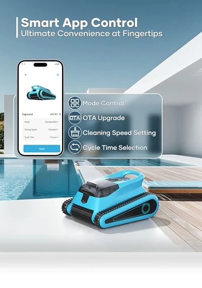 Cordless Pool Vacuum Robot — Automated Pool Maintenance, HISION