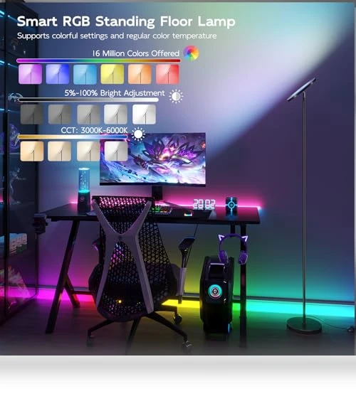 Smart RGB Floor Lamp — Standing Lights, SUNMORY