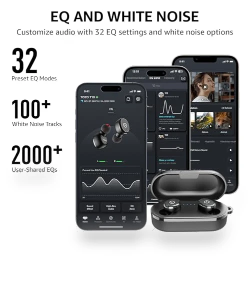 True Wireless Bluetooth Earbuds — In-Ear Headphones, TOZO