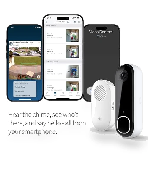 Video Doorbell 2K & Chime 2 Bundle — Smart Home Security, Arlo