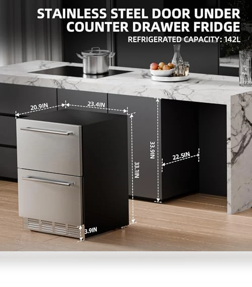 Weather Proof Stainless Steel Outdoor Beverage Refrigerator — Drink Coolers, Antarctic Star