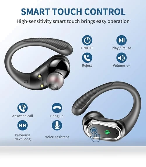 Wireless Earbuds with ENC Noise Canceling Mic — In-Ear Headphones, Rolosar