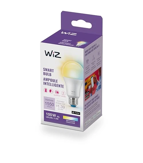 A19 LED Smart Light Bulb Tunable White — Smart Home Modules, WiZ Connected