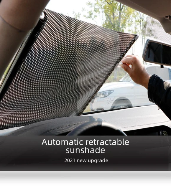 Automatic Retractable Sunshade — Side Window, AI Supermarket