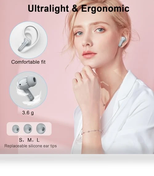 Bluetooth 5.4 Wireless Earbuds — In-Ear Headphones, Rinsmola