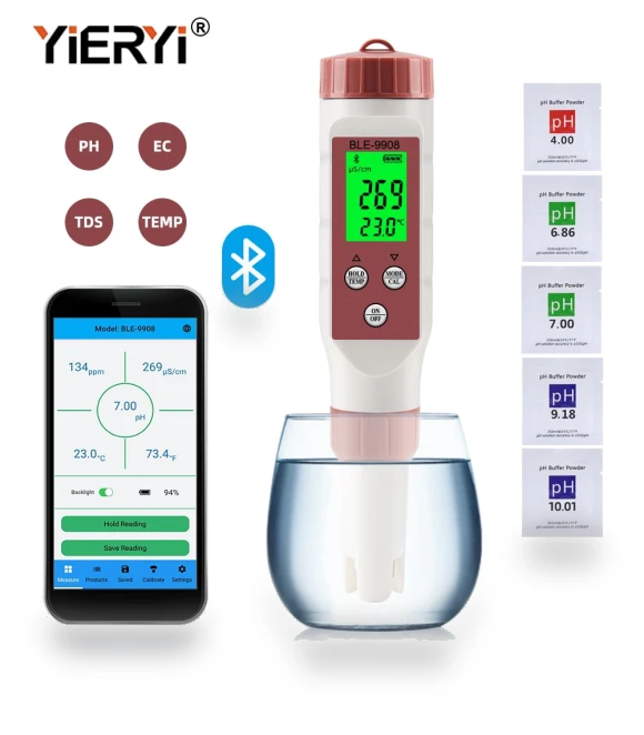 Bluetooth Water Quality Tester — pH Meters, yieryi