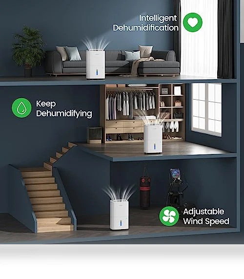 Energy Star Home Dehumidifier — Air Moisture Control, Waykar