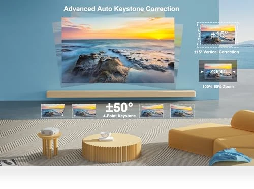 Outdoor-Projector 4K with WiFi 6 and Bluetooth — Home Theater Projectors, Jimveo