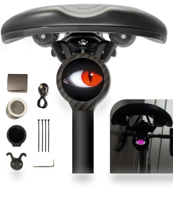 Programmable Rear Bike Light with Eyes — Bike Headlights, Digital capital