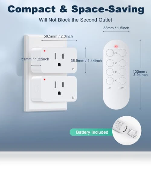 Remote Control Outlet Plug — Remote Controls, HOMATTER