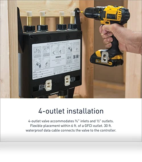 Smart Shower Digital Thermostatic Shower Valve — Shower Flow Control Valves, Moen