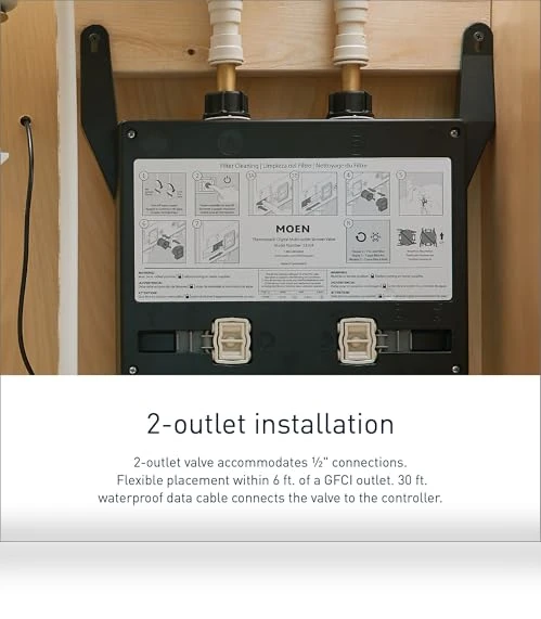 Smart Shower Digital Thermostatic Shower Valve — Shower Flow Control Valves, Moen