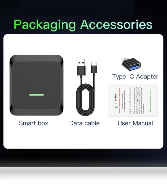 Wired CarPlay to Wireless Smart Box — Phone Accessories