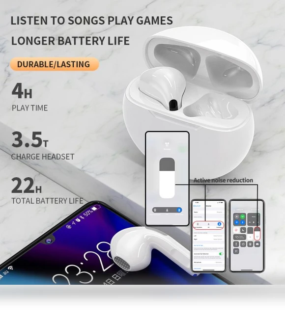 Wireless Earbuds with Smart Touch Control — In-Ear Headphones, Houspace