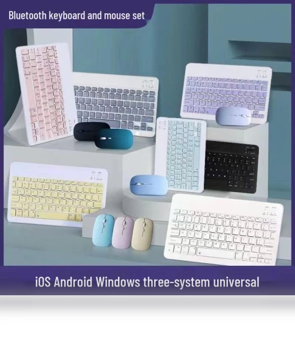 10-inch Silent Wireless Bluetooth Keyboard and Mouse Set — Keyboards, Super Buyer