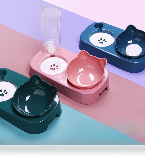 Automatic Double Water Bowl for Dogs and Cats — Feeding Supplies, AI Supermarket