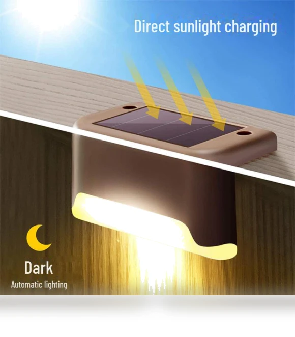 Decorative Outdoor Solar Stair Lights — Garden Illumination, AI Supermarket