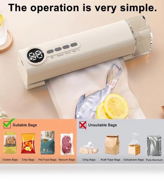 Mini Vacuum Sealer with Digital Display — Vacuum Sealers, Magic Cart