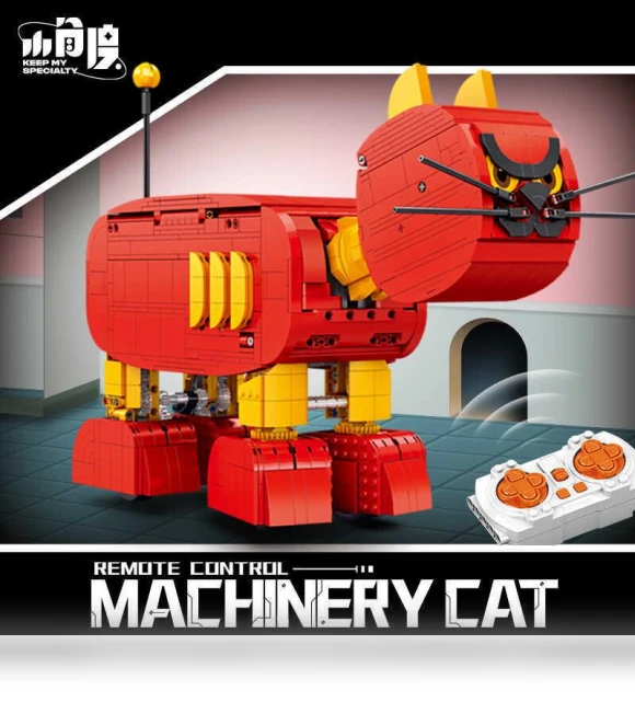 Remote Control Robot Cat and Mouse Building Block Toy — Construction Kits, Super Go