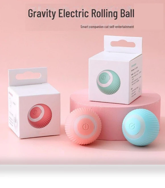 Smart Glowing Gravity Rolling Toy — Cat Playthings, AI Market
