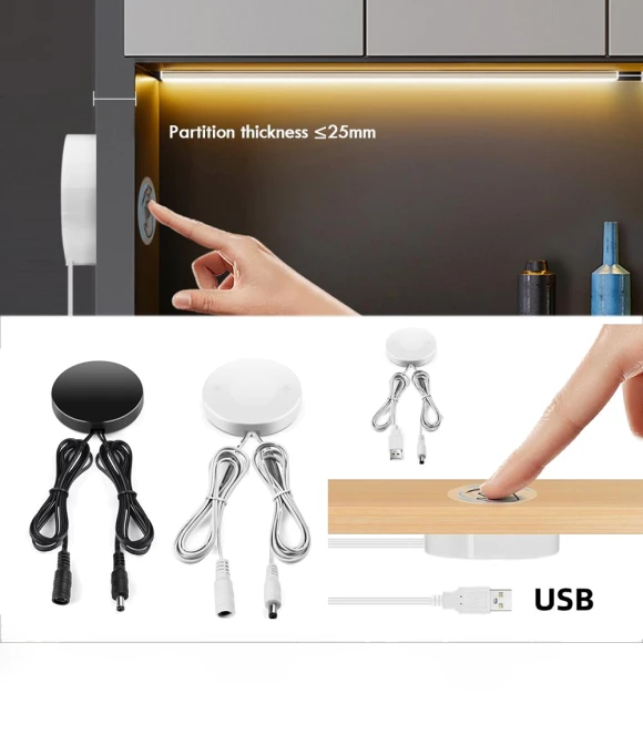 Split Touch Switch Light for Closet — Tap Lights, JOHO