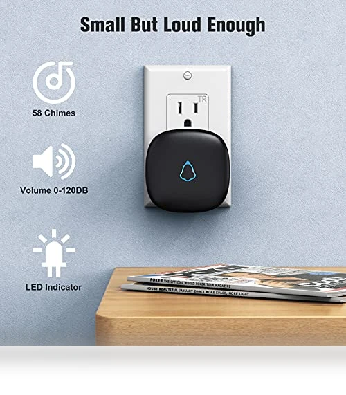 Wireless Doorbell with 2 Buttons — Kits, SECRUI