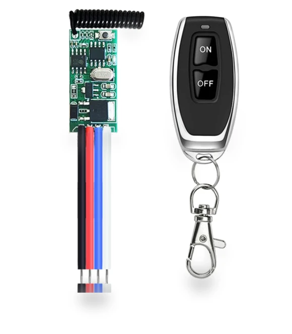 1-Channel Mini Relay Wireless RF Remote Control LED Lamp Controller Switch Micro Receiver Transmitter — Remote Controls, Superficial