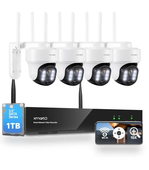 10X Zoom WiFi6 Security Camera System — Security Cameras, xmartO