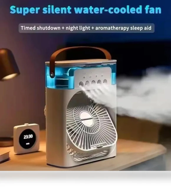 3 in 1 Smart Healthy Fan Light Emitting Diode Night Light Portable Humidifier — Air Moisturizers, inne