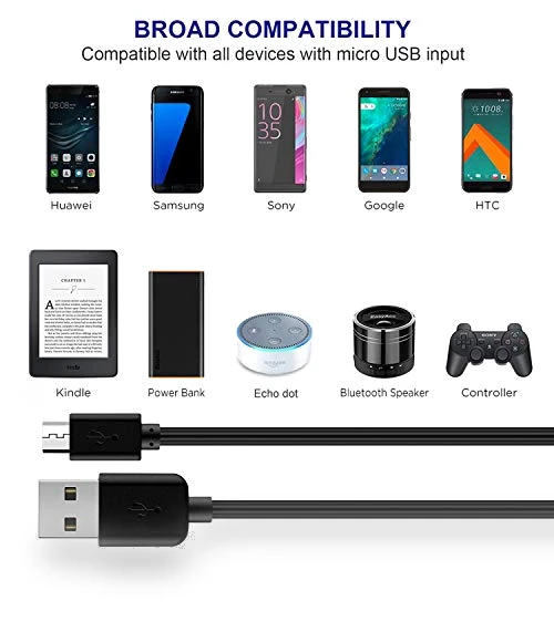 Micro USB Wall Charger with 5ft Power Cord — Charging Solutions, Dericam