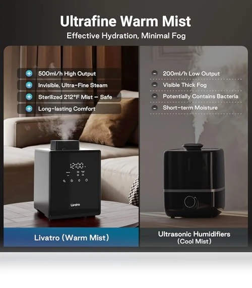 Warm Mist Humidifier — Air Moisturizers, Livatro