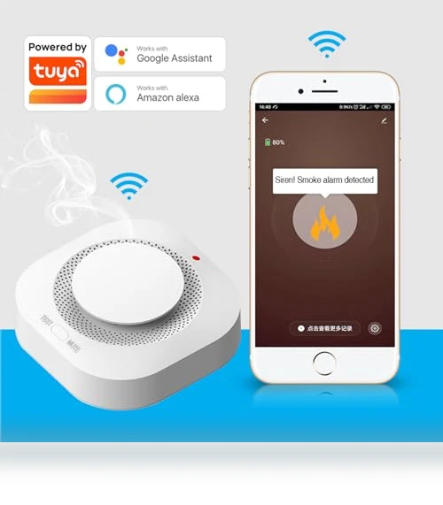 WiFi Smart Smoke Alarm — Smoke & CO Detectors, WELL-KO-KO