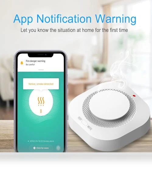 WiFi Smart Smoke Alarm — Smoke & CO Detectors, WELL-KO-KO