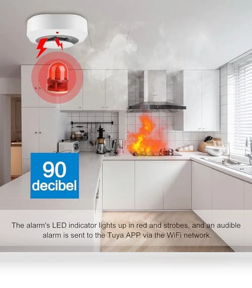 WiFi Smart Smoke Alarm — Smoke & CO Detectors, WELL-KO-KO