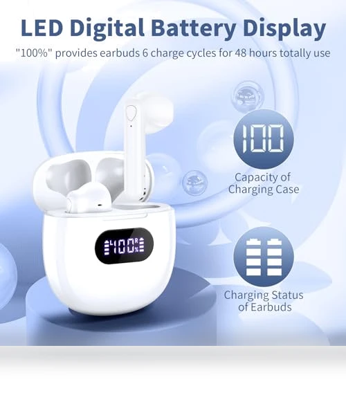 Wireless Earbuds — In-Ear Headphones, Jrwaro